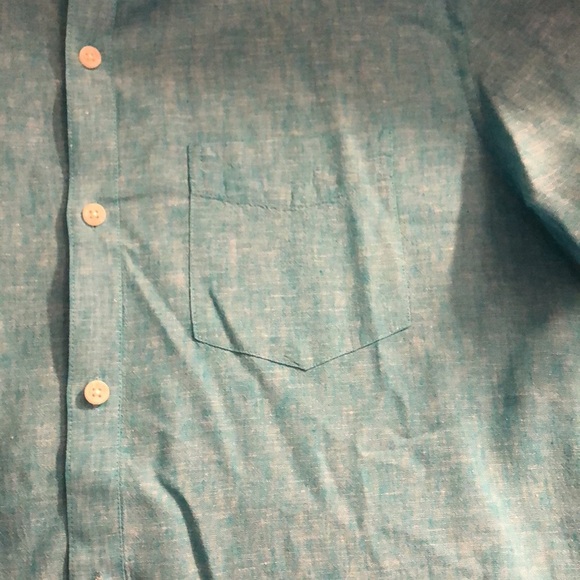 Marc Anthony Linen Blend, Slim Fit Button Down Shirt, size medium - Picture 3 of 7